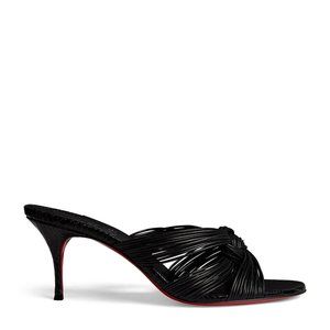 Christian Louboutin MULTITASKI 70 Woven Leather Mules Sandals Heels Shoes